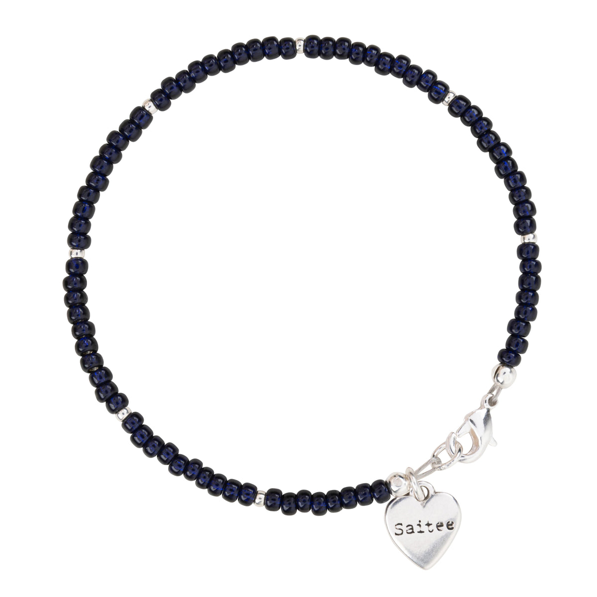 Lucky navy Saitee armbandje