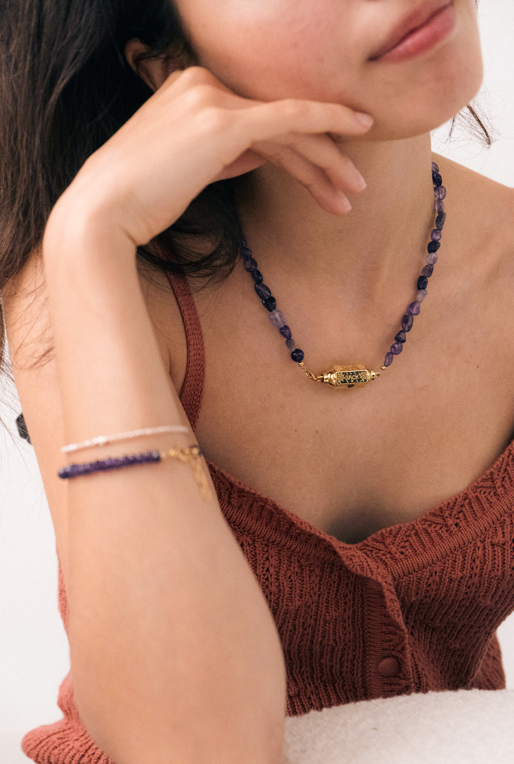 Wishbox ketting amethist