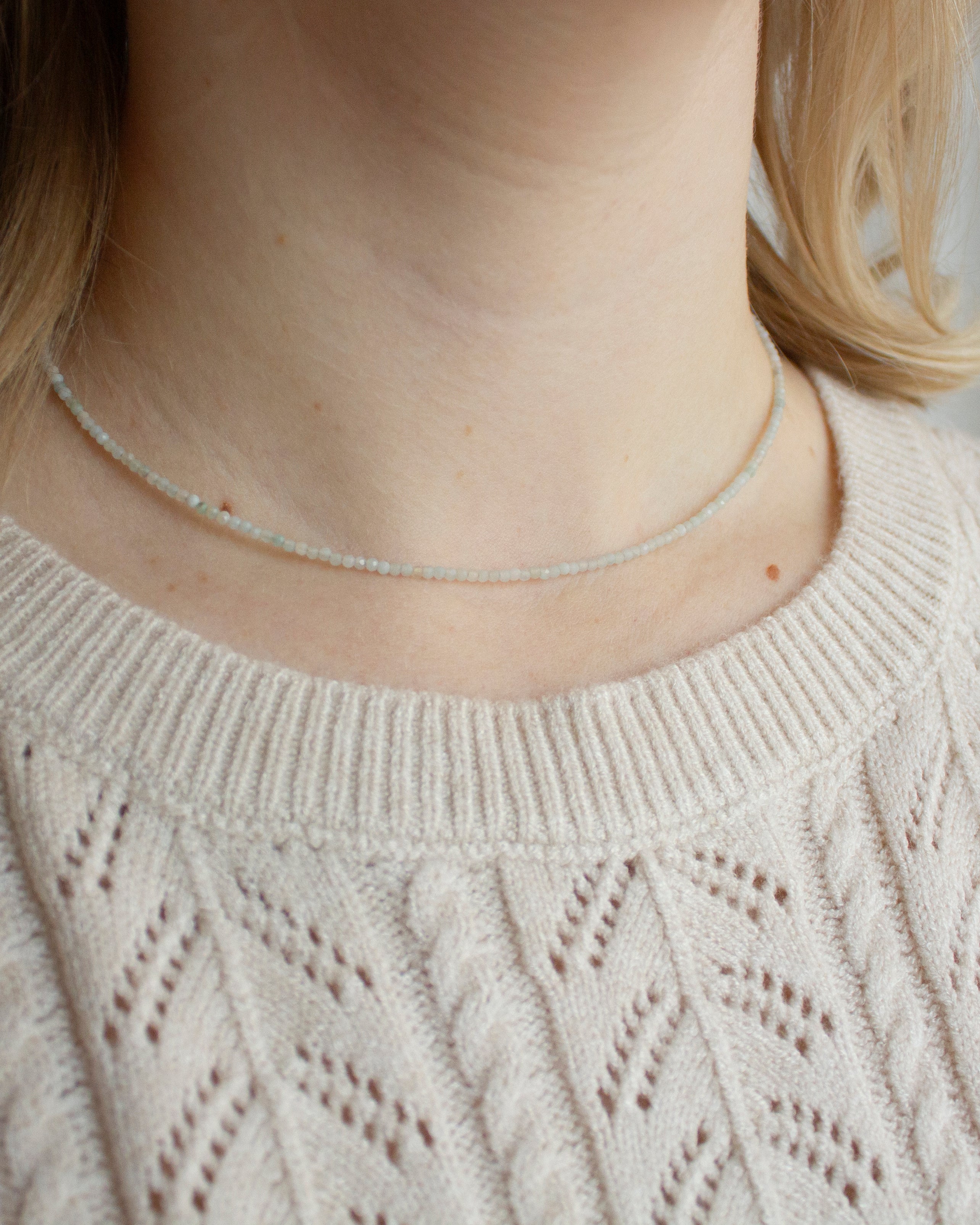 Amazoniet edelsteen kettinkje