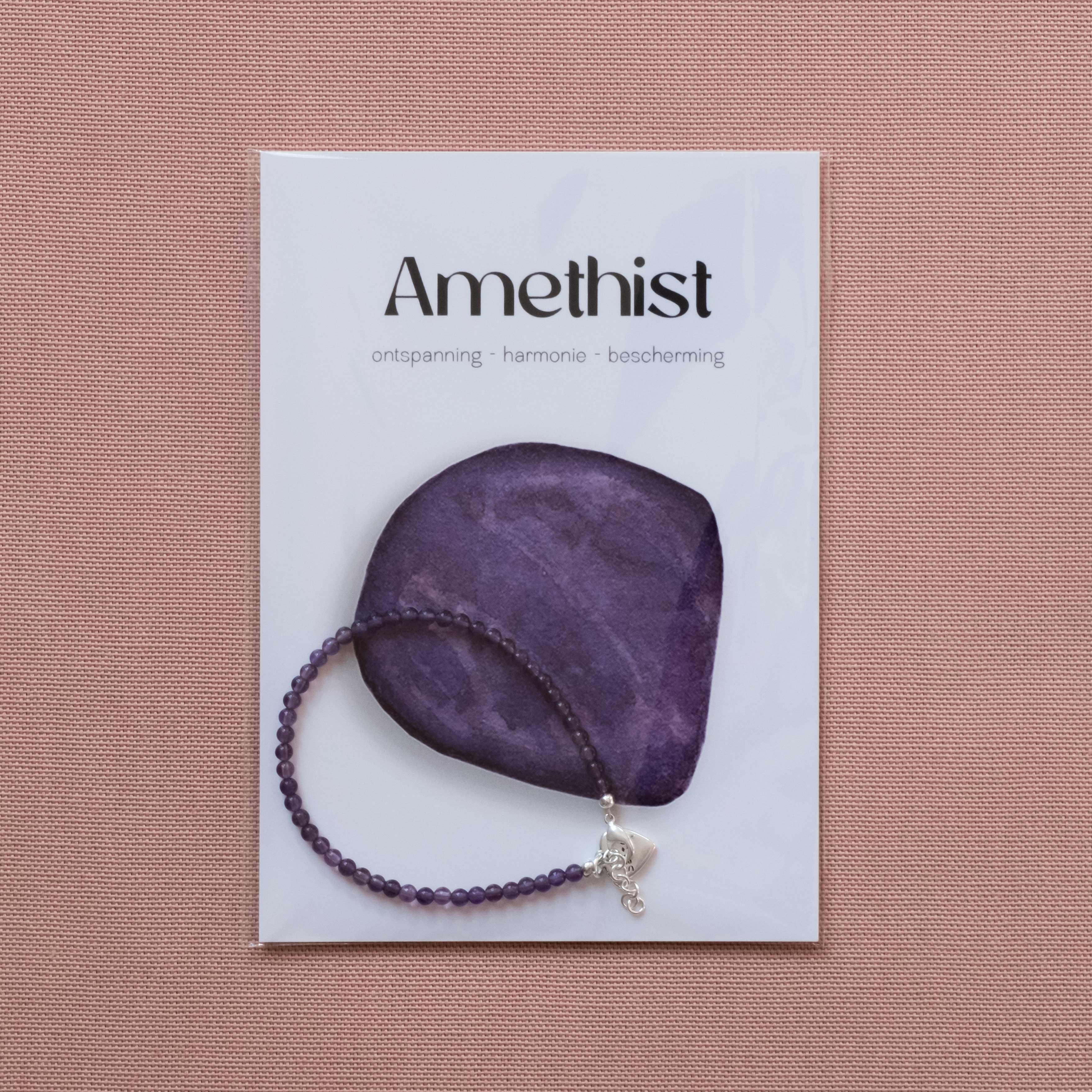 Amethist edelsteen armbandje