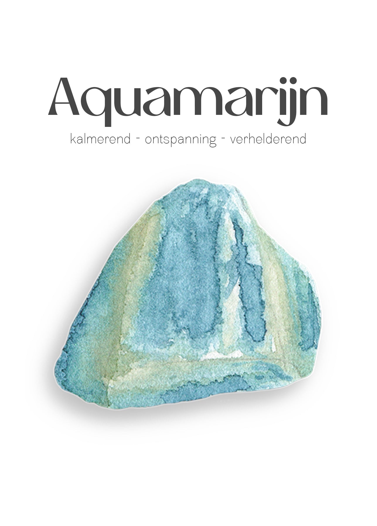 Aquamarijn edelsteen kettinkje