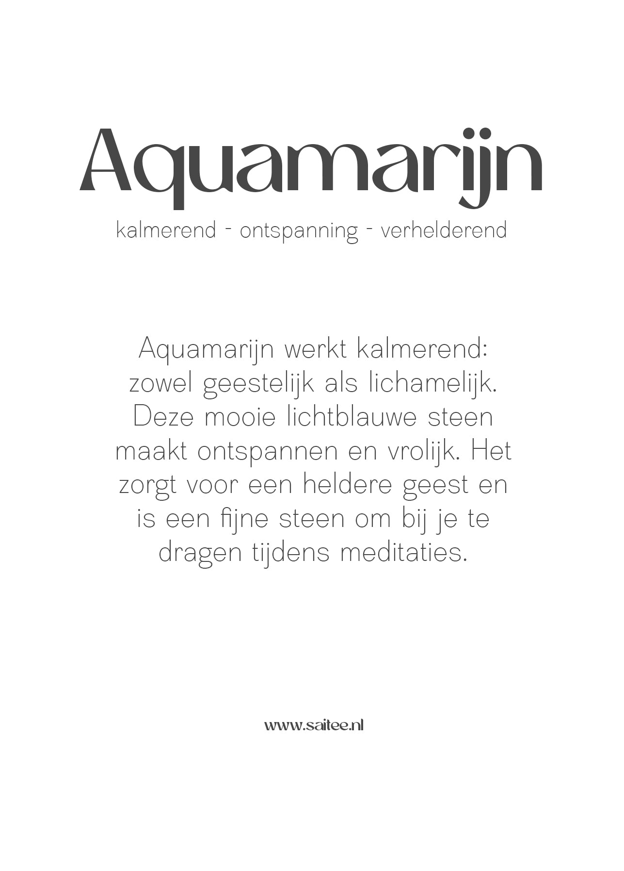 Aquamarijn edelsteen kettinkje