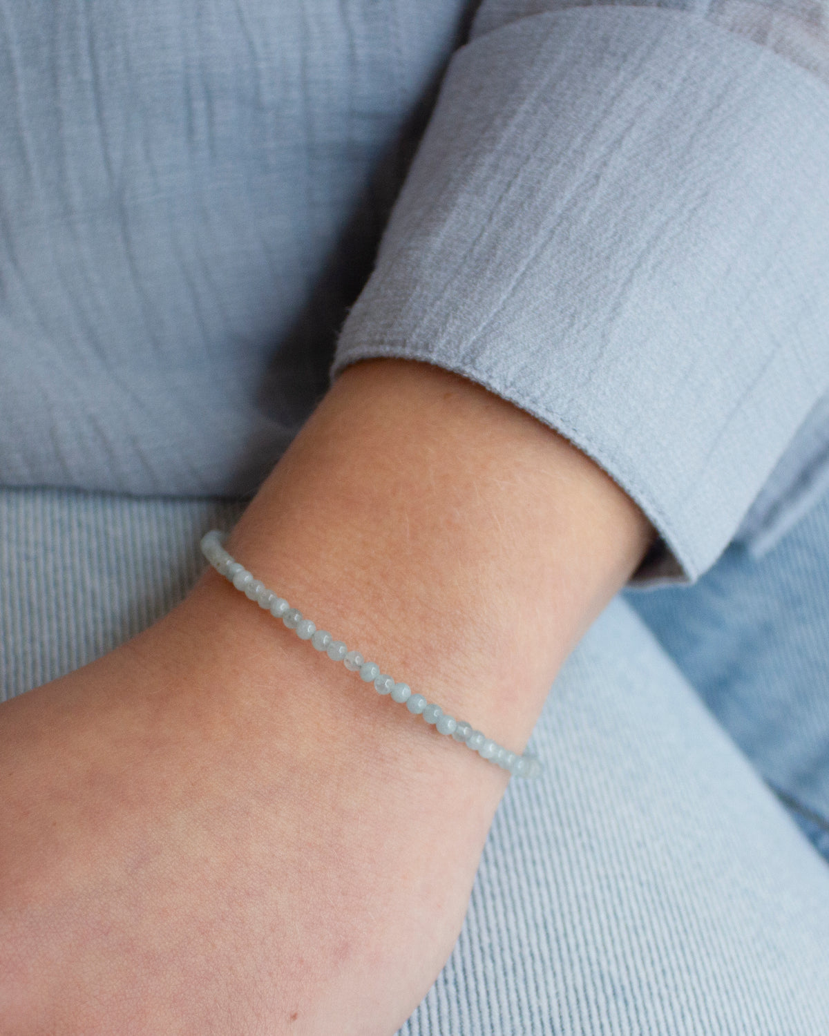 Aquamarijn edelsteen armbandje