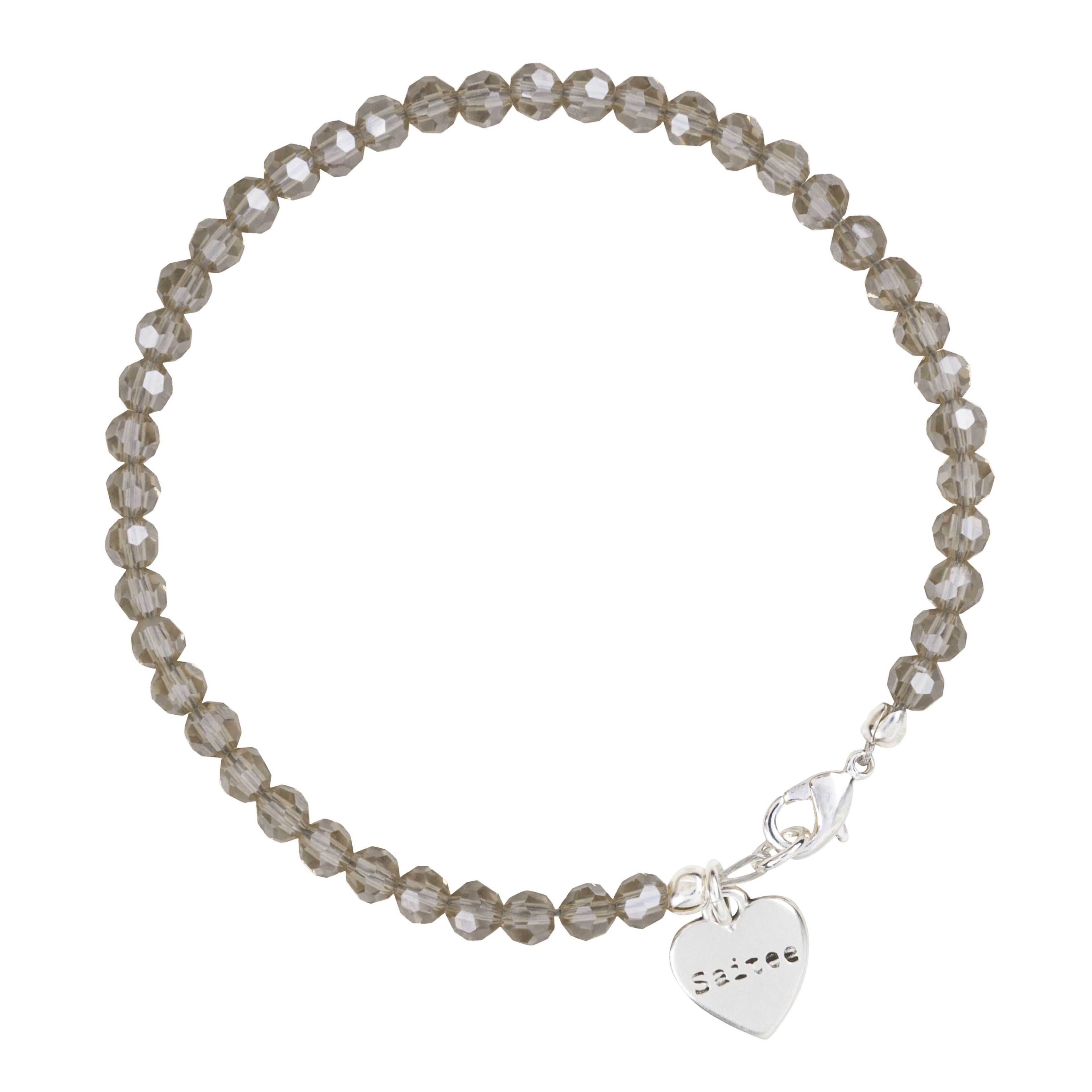 Sparkle greige Saitee armbandje
