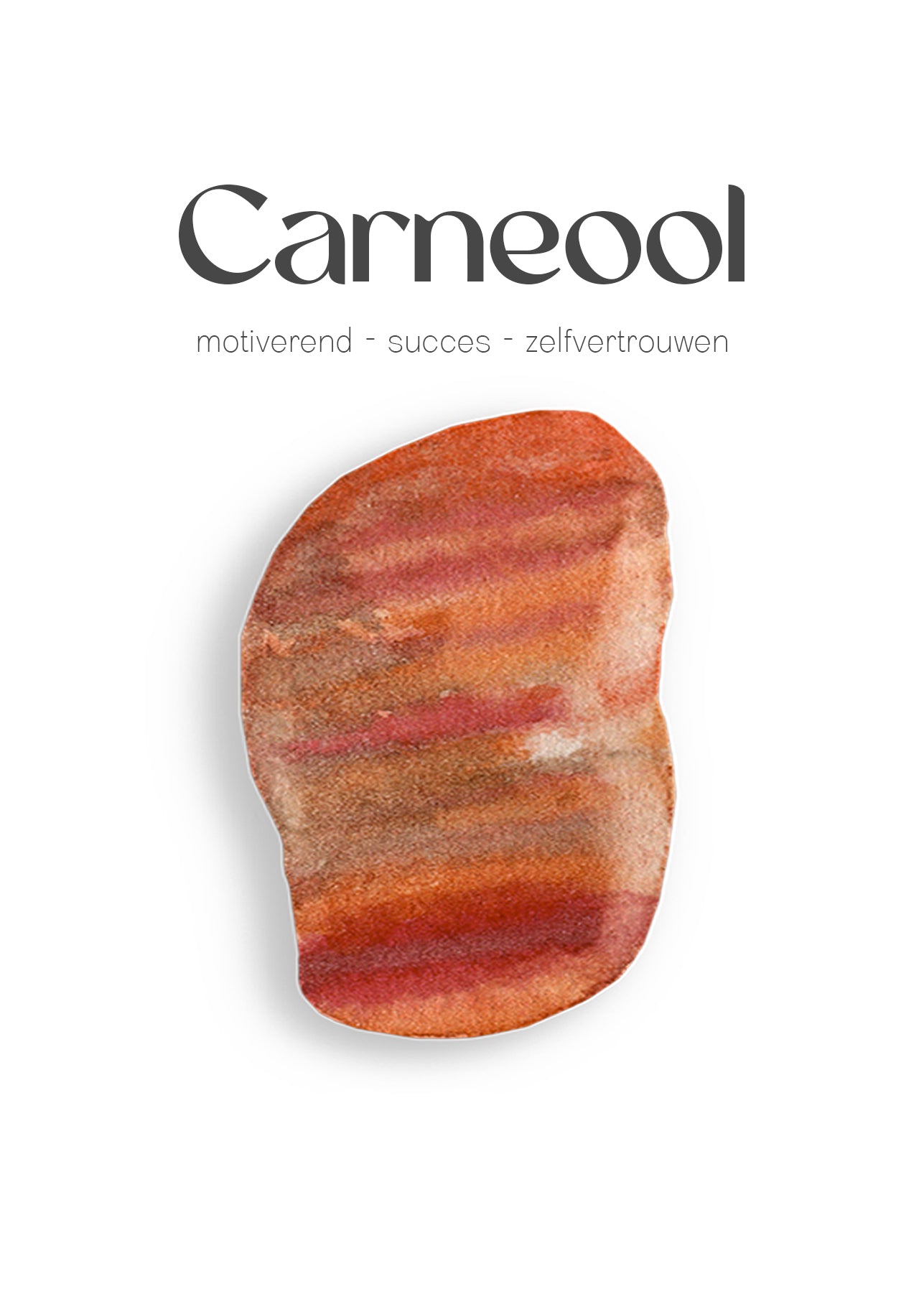 Carneool edelsteen kettinkje