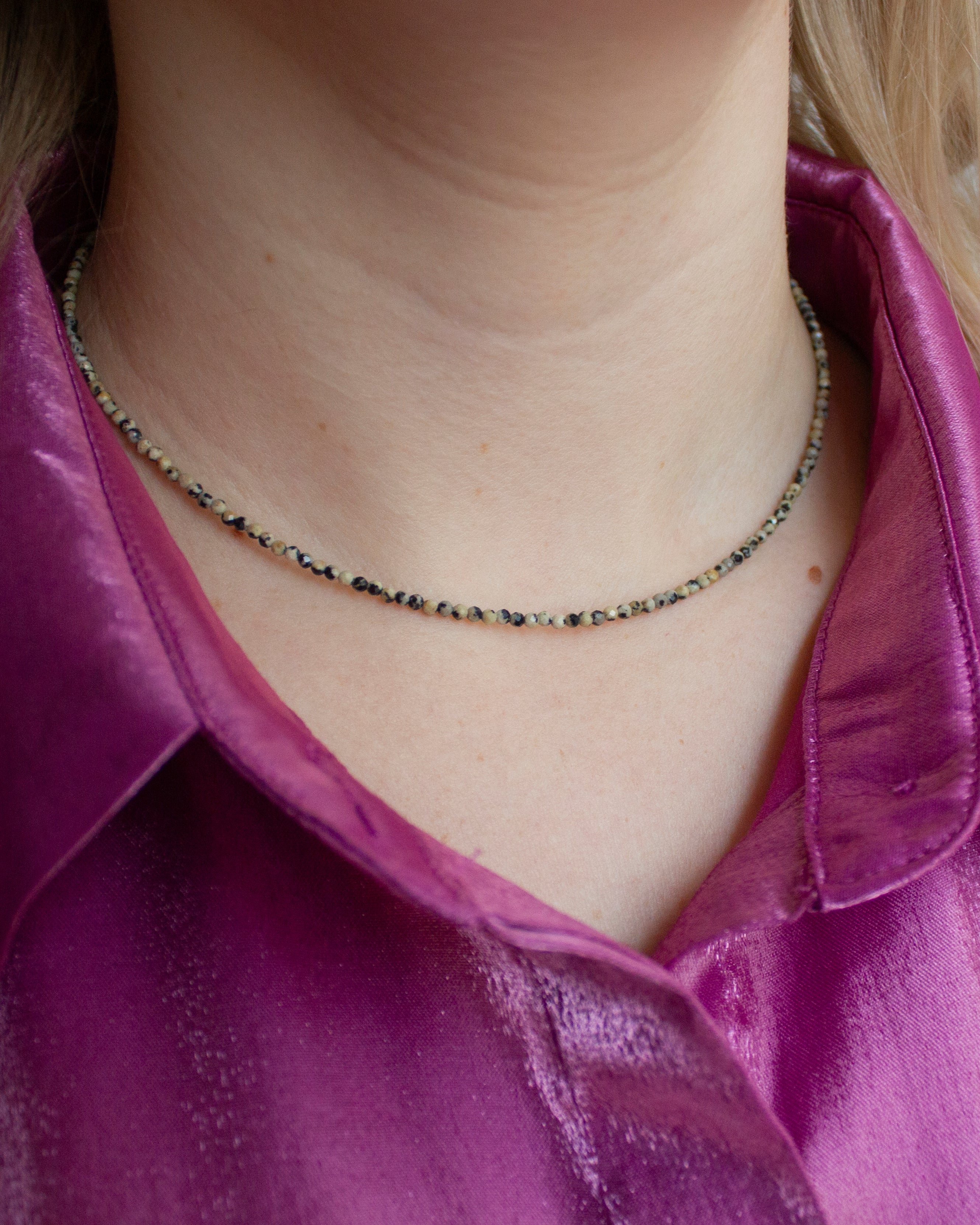 Jaspis edelsteen kettinkje