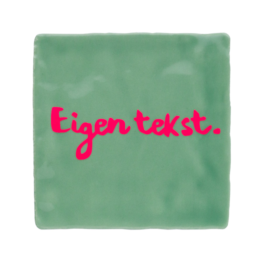 Eigen tekst tegeltje font 2