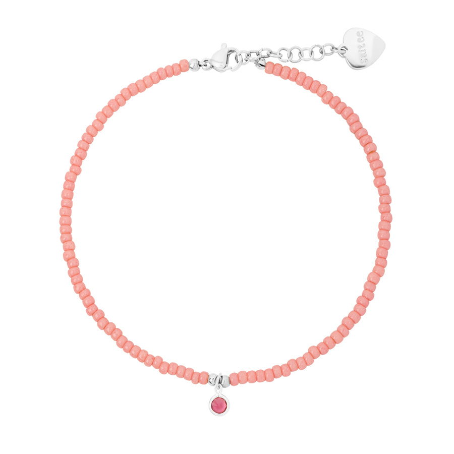 Enkelbandje happiness pink