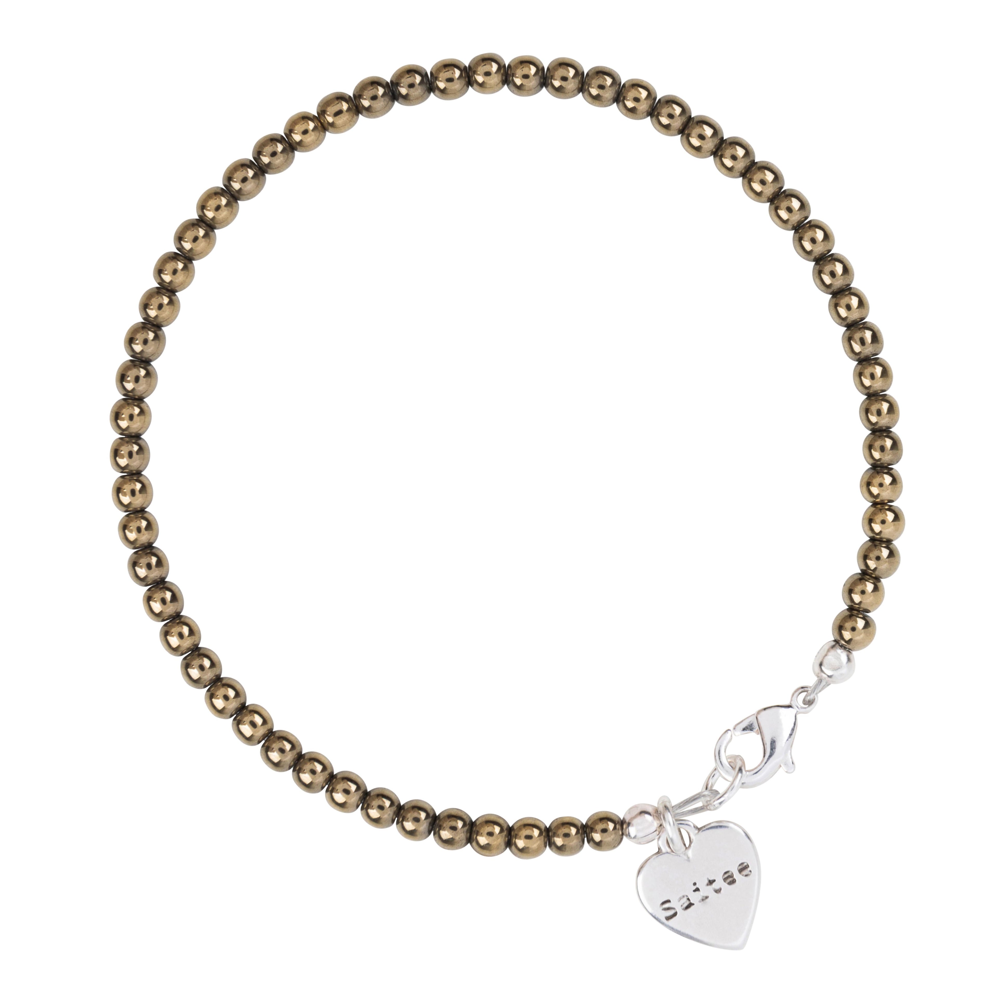 goud kralenarmbandje met hartje