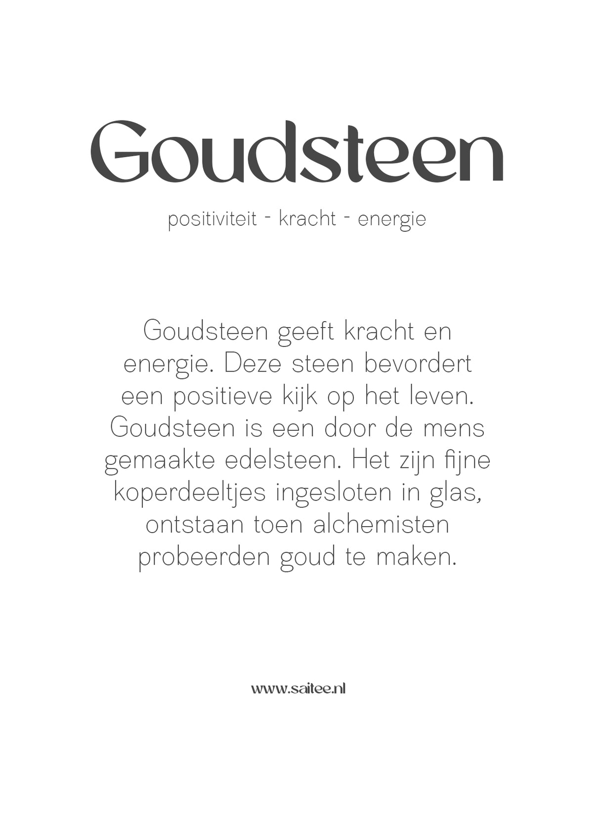 tekst met uitleg over de werking van goudsteen