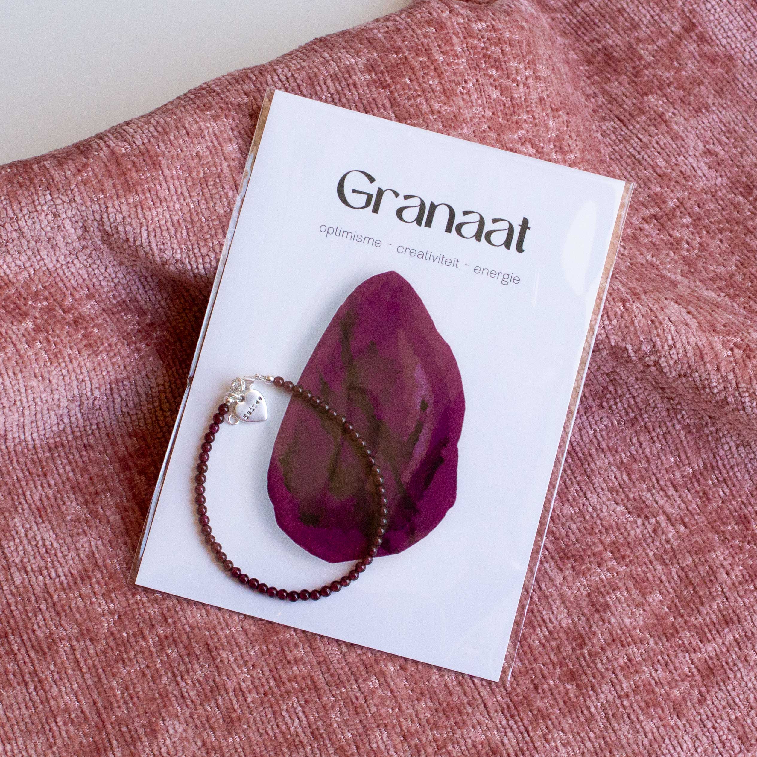 Granaat edelsteen armbandje