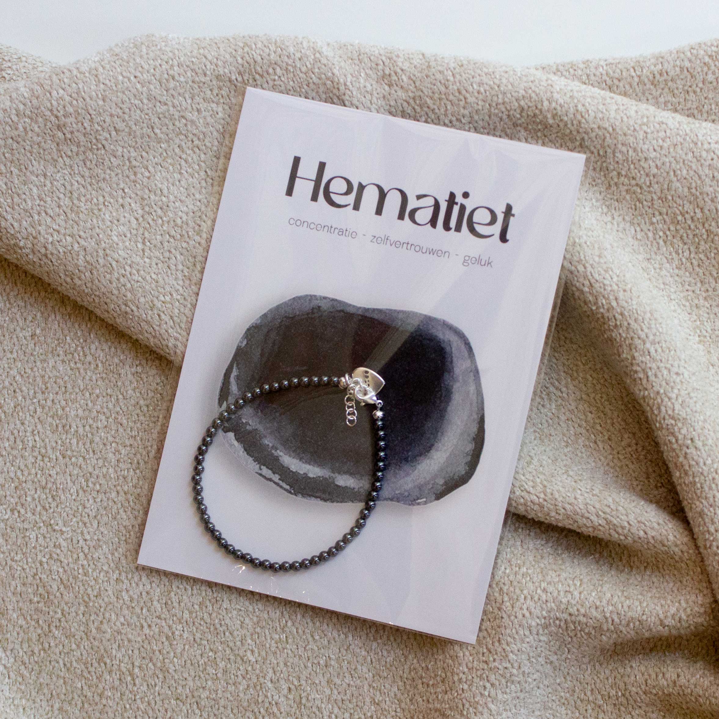 Hematiet edelsteen armbandje