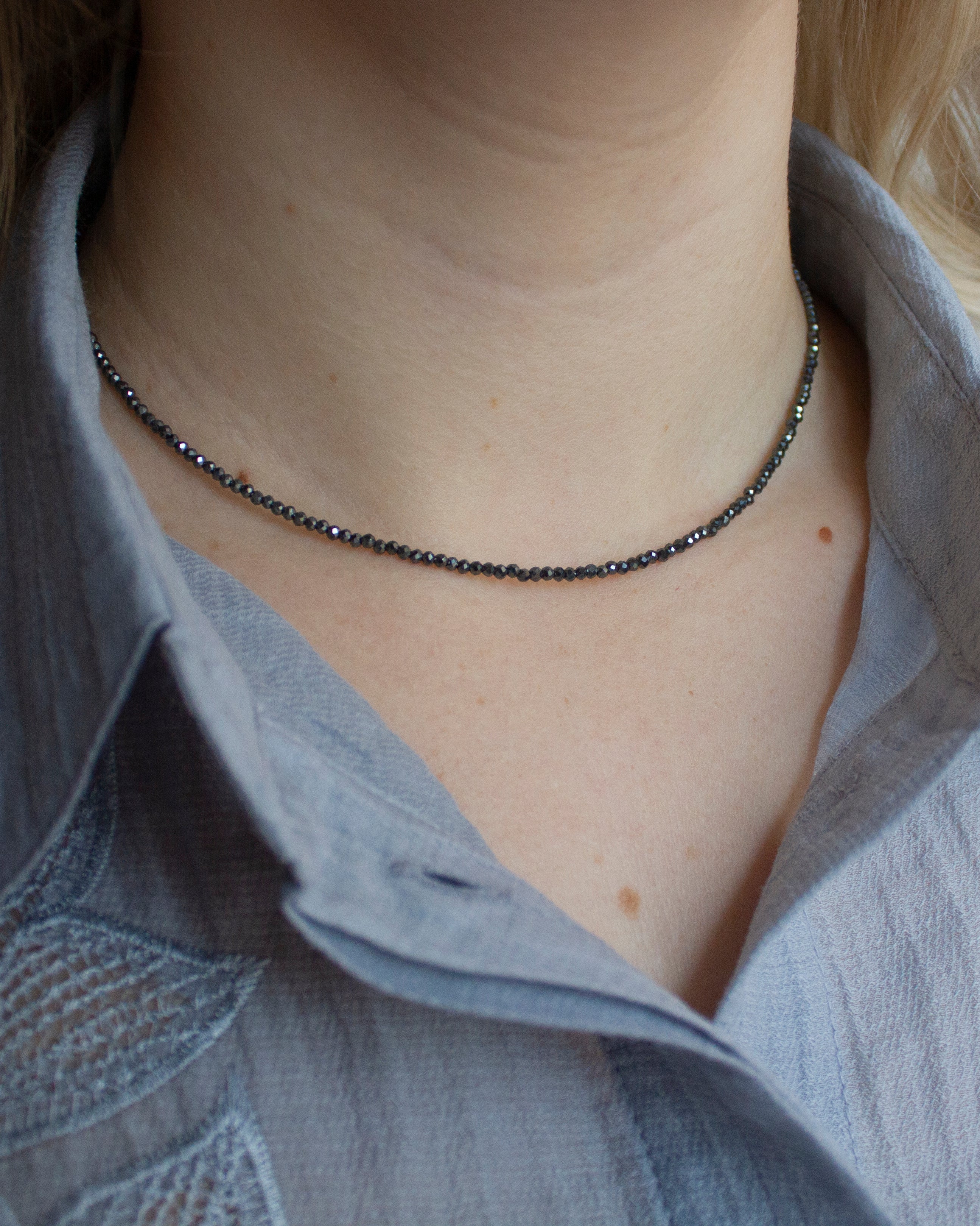 Hematiet edelsteen kettinkje