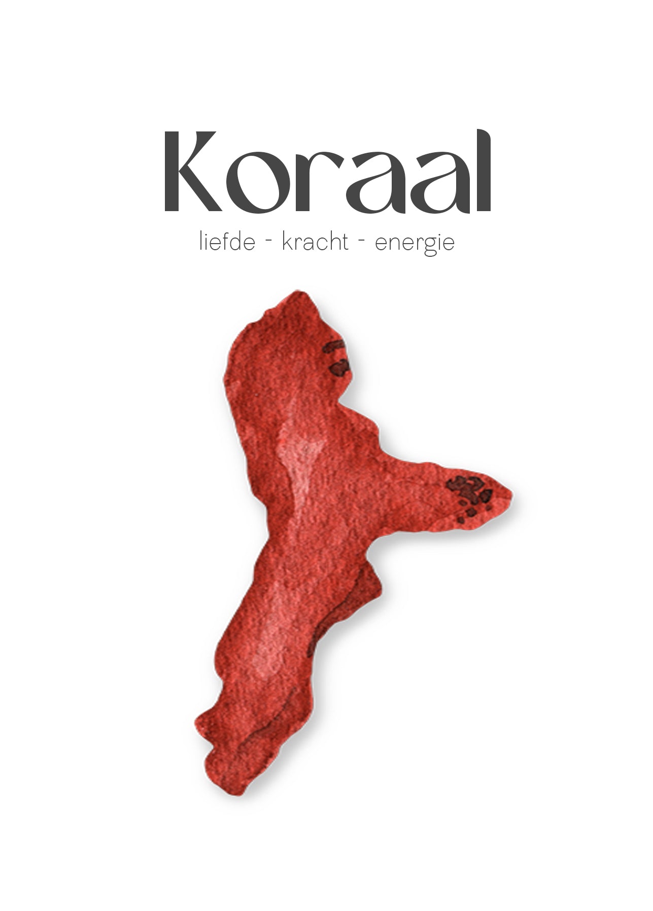 Koraal edelsteen kettinkje