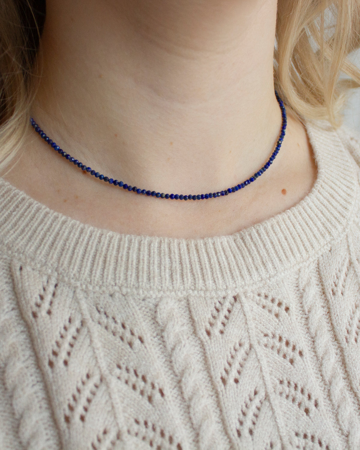 Lapis lazuli edelsteen kettinkje