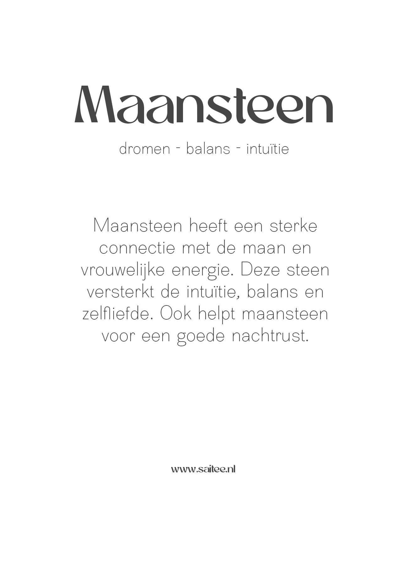 Maansteen edelsteen kettinkje