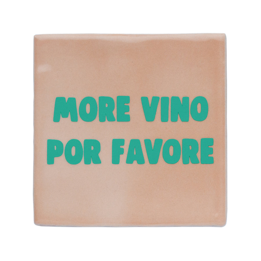 quote tegel more vino por favore roze met groen