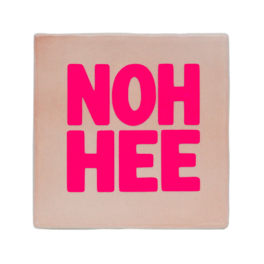 pastelroze tegeltje met west-friese tekst noh hee