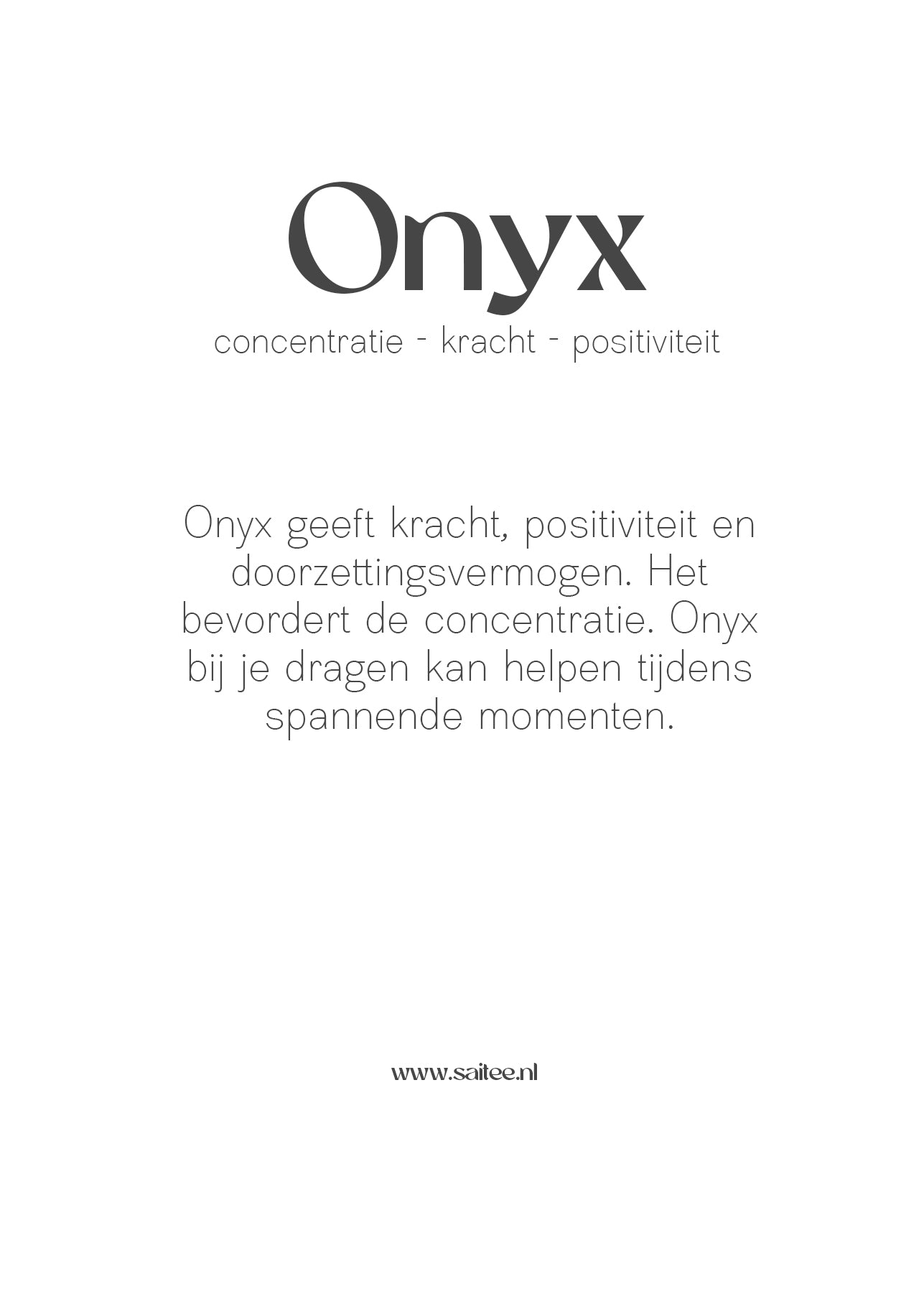 Onyx edelsteen kettinkje