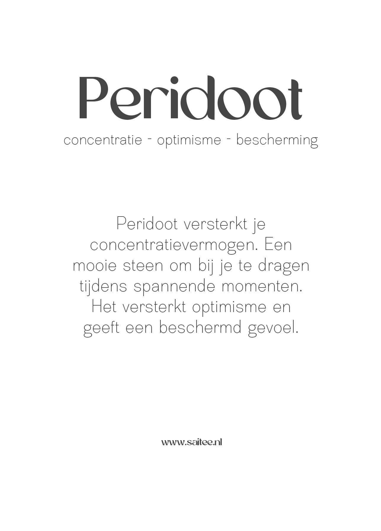 Peridoot edelsteen kettinkje