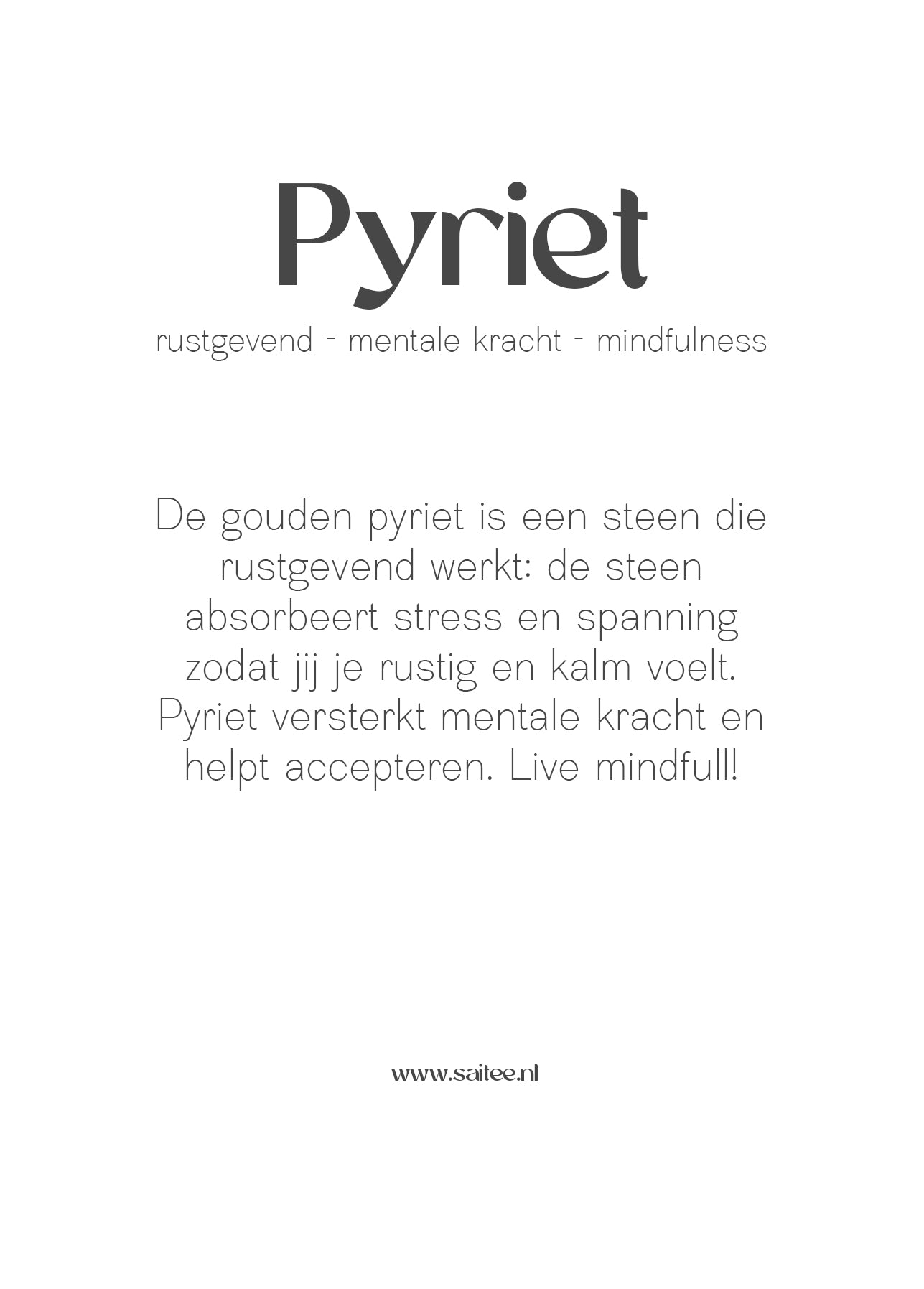 Pyriet edelsteen kettinkje