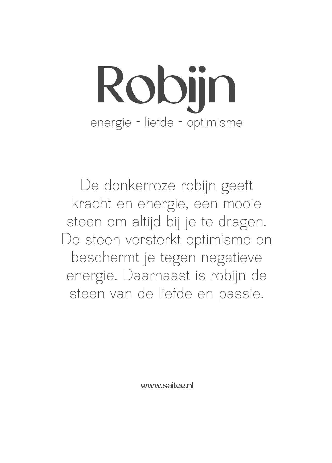 Robijn edelsteen kettinkje