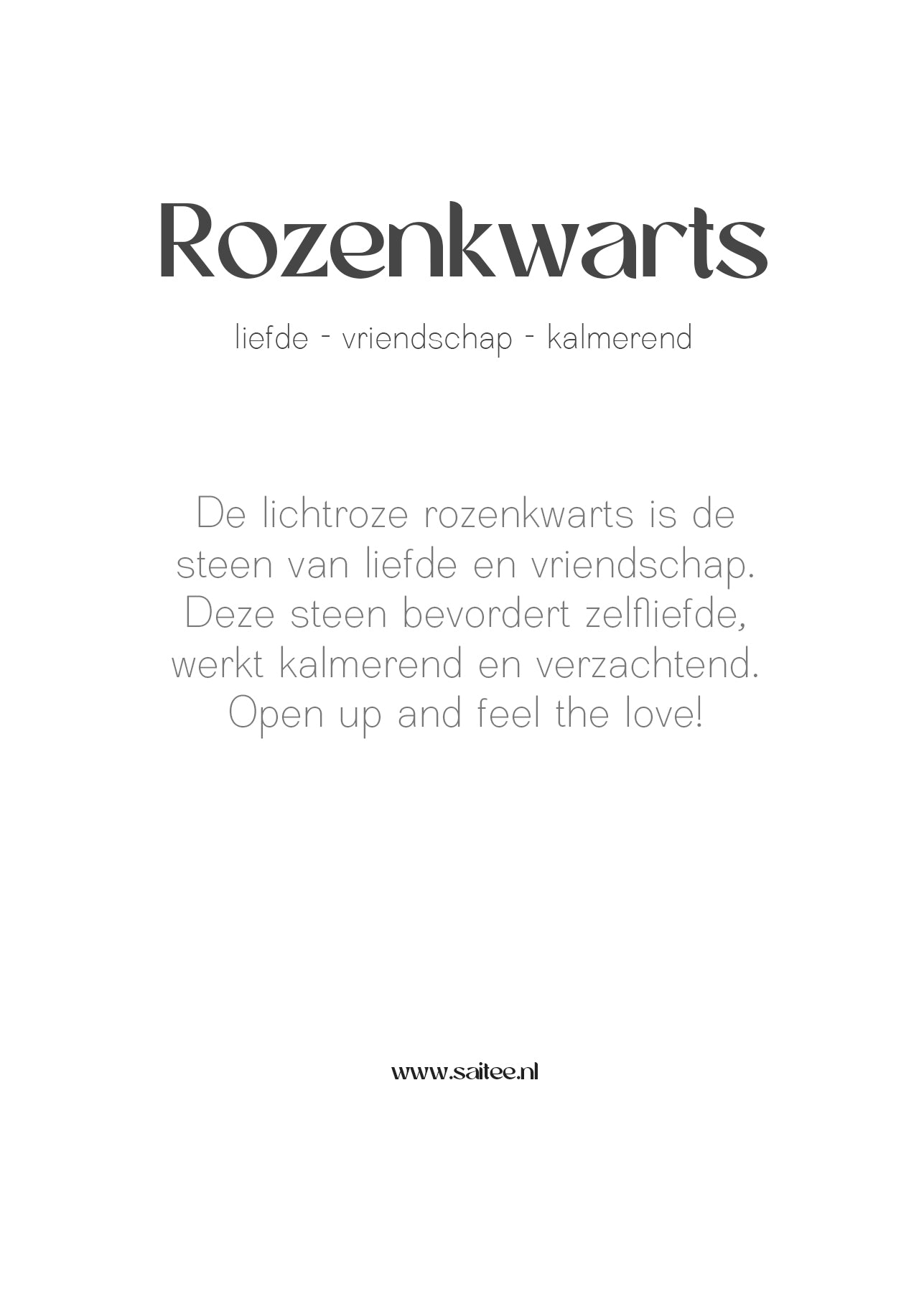 Rozenkwarts edelsteen kettinkje