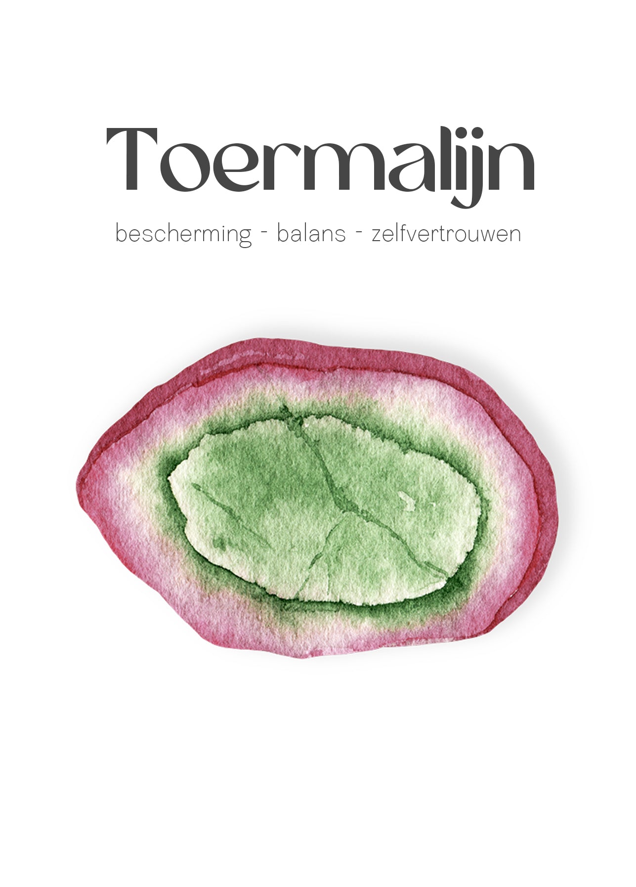 Toermalijn edelsteen kettinkje