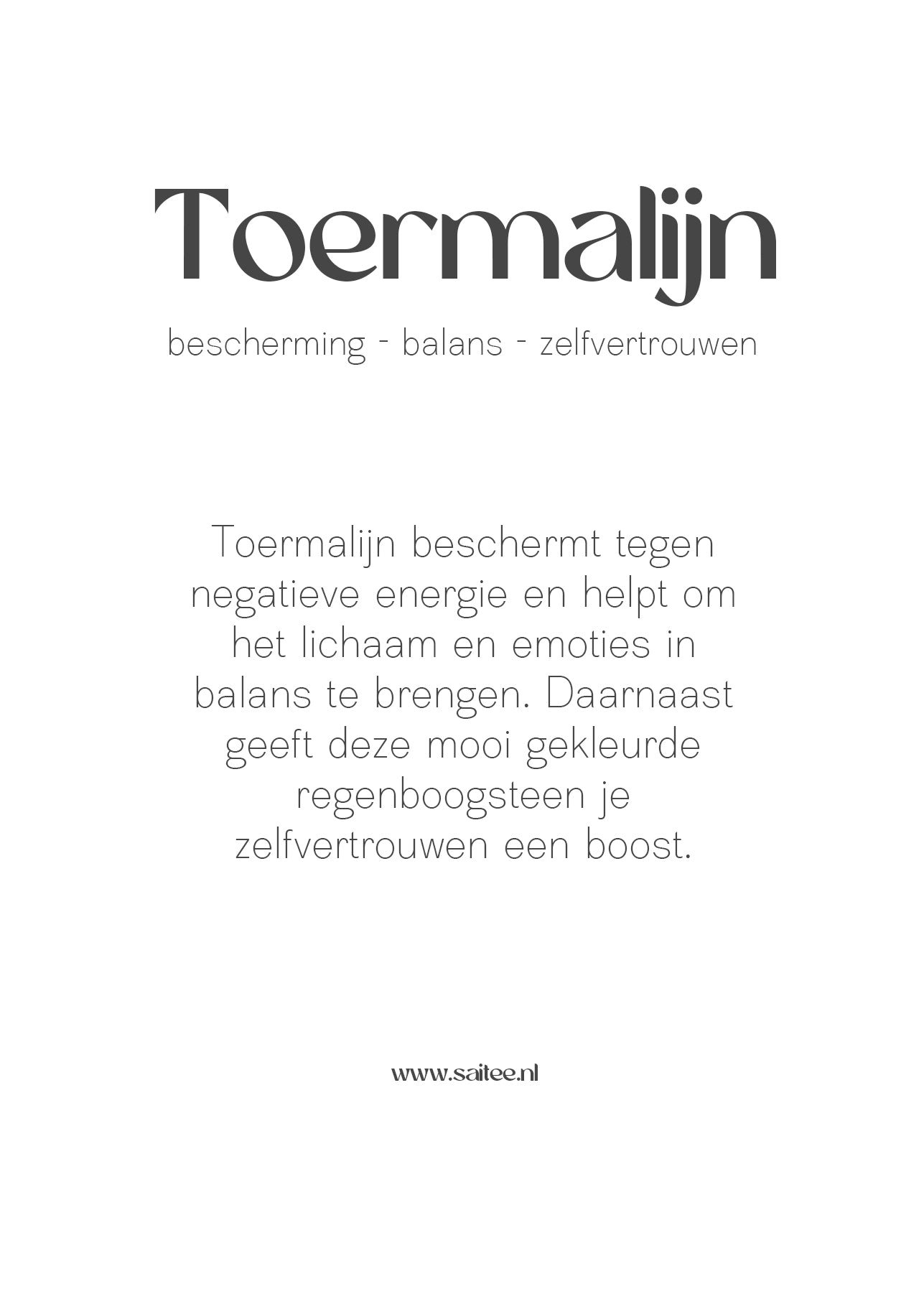 Toermalijn edelsteen kettinkje