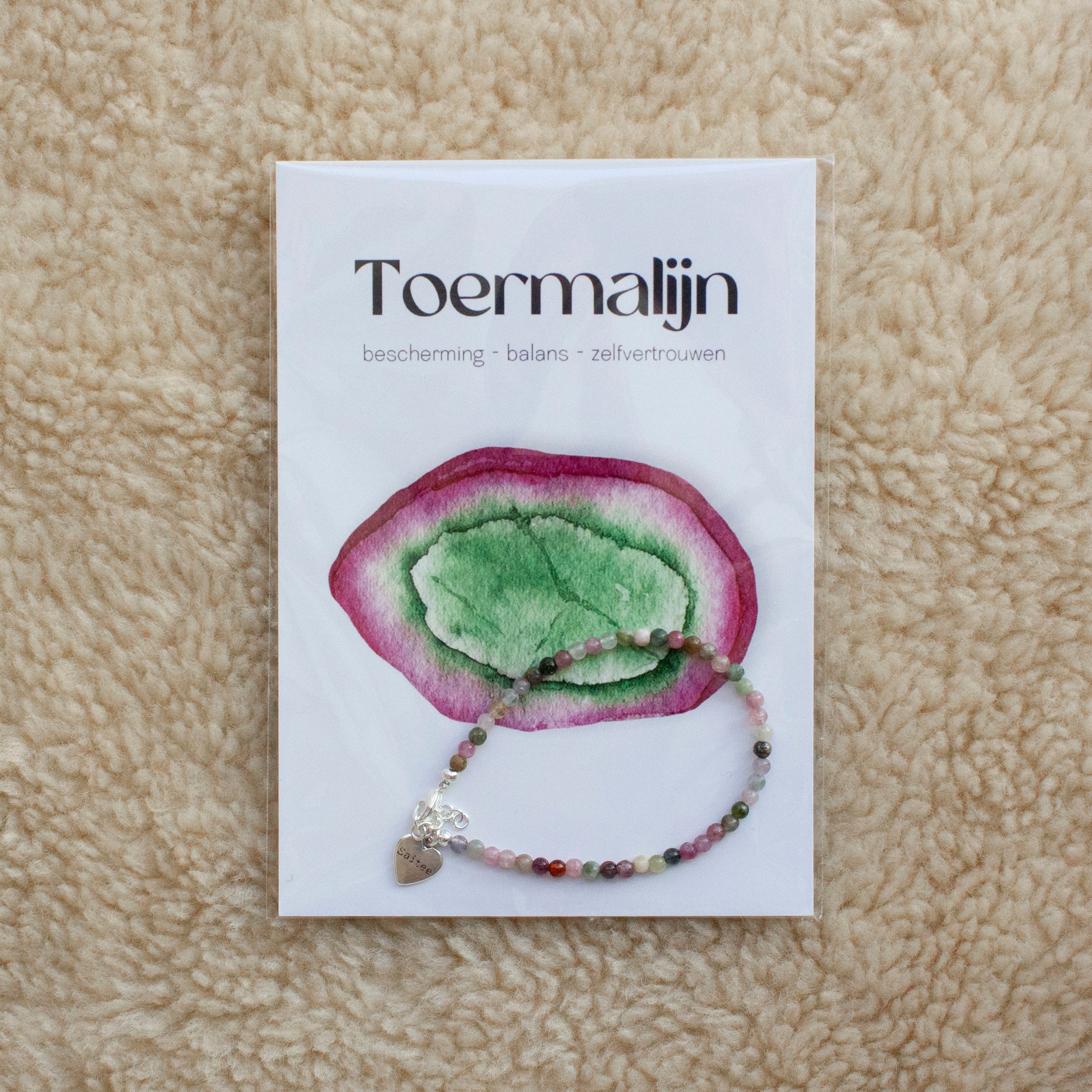 Toermalijn edelsteen armbandje