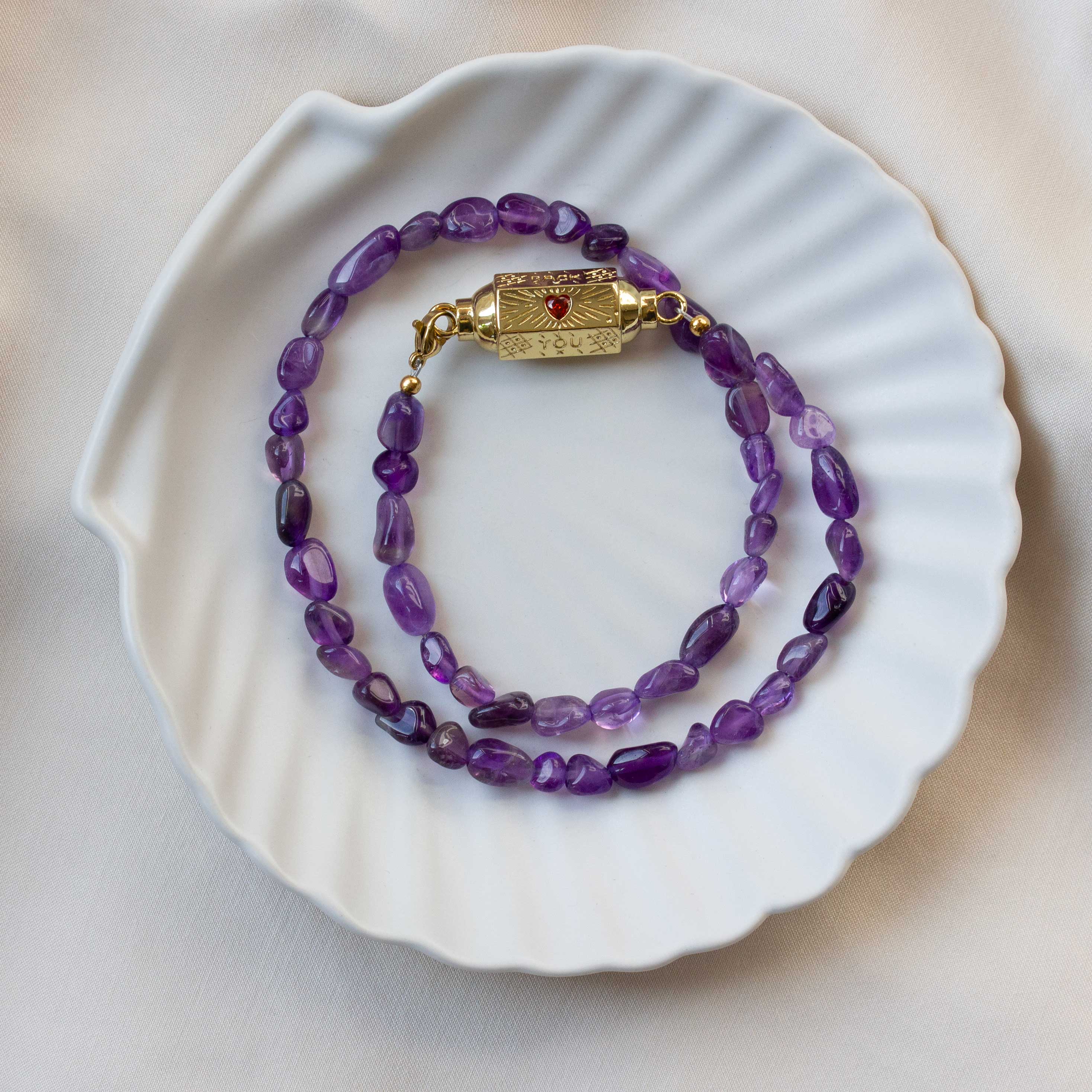 Wishbox ketting amethist