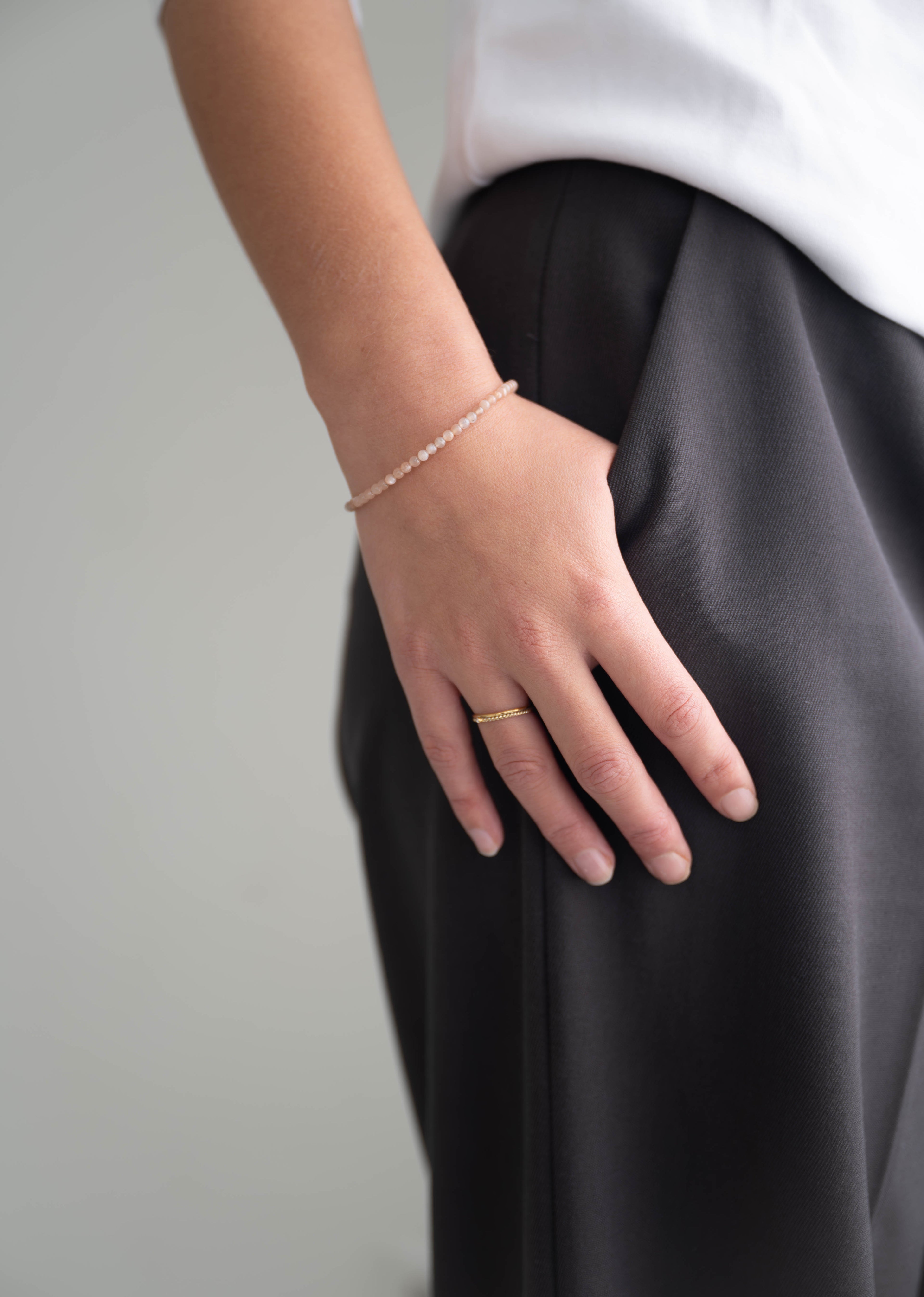 oranje zonnesteen edelsteen kralen armbandje om damespols