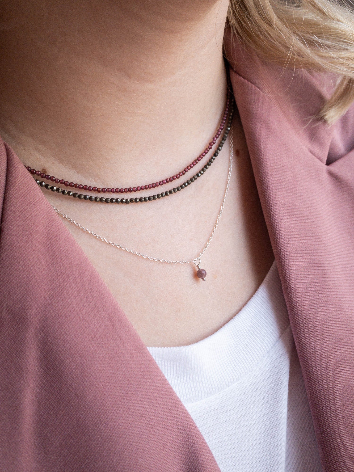 pyriet zelfkennis rust acceptatie edelsteen kettinkje