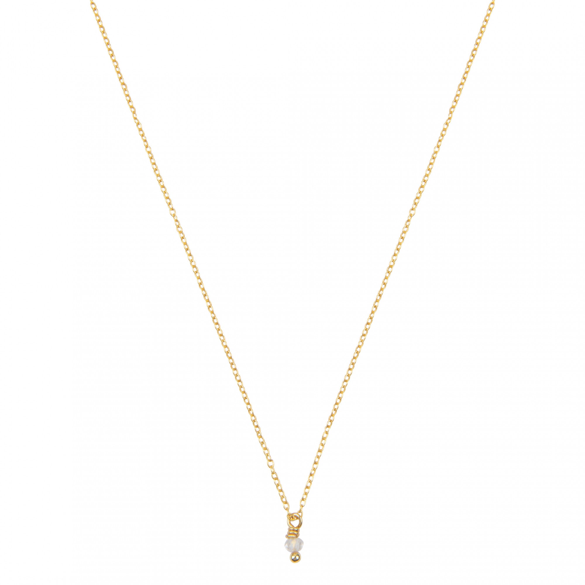 bergkristal geboortsteenketting goud