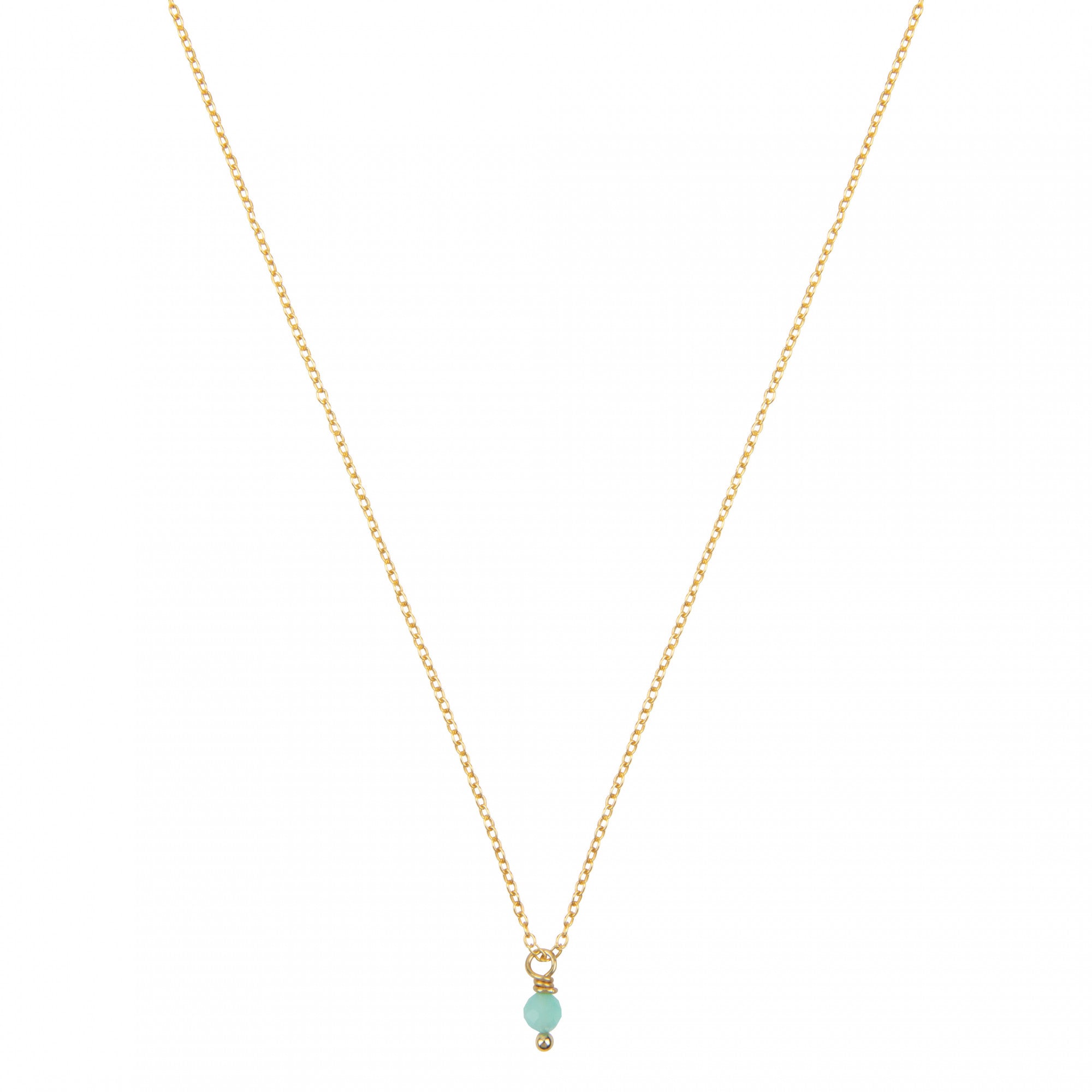 chrysopraas geboortsteenketting goud