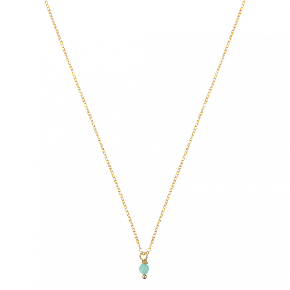 chrysopraas geboortsteenketting goud