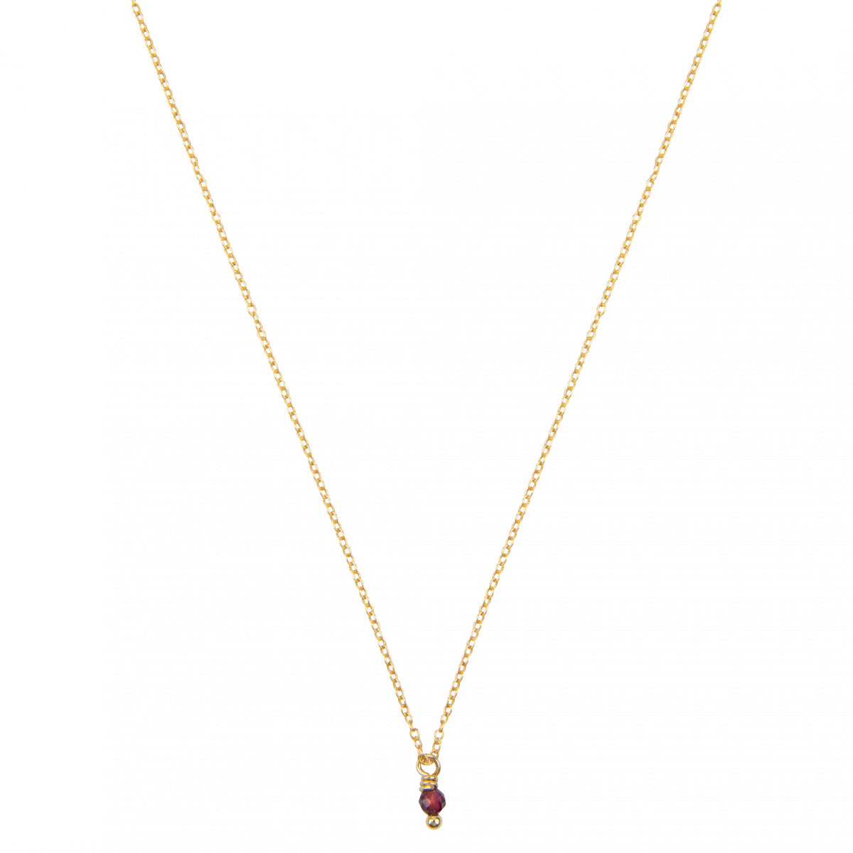 granaat geboortsteenketting goud