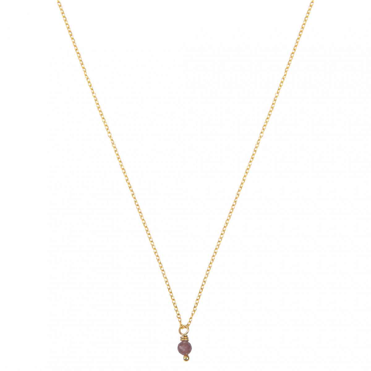 lepidoliet geboortsteenketting goud