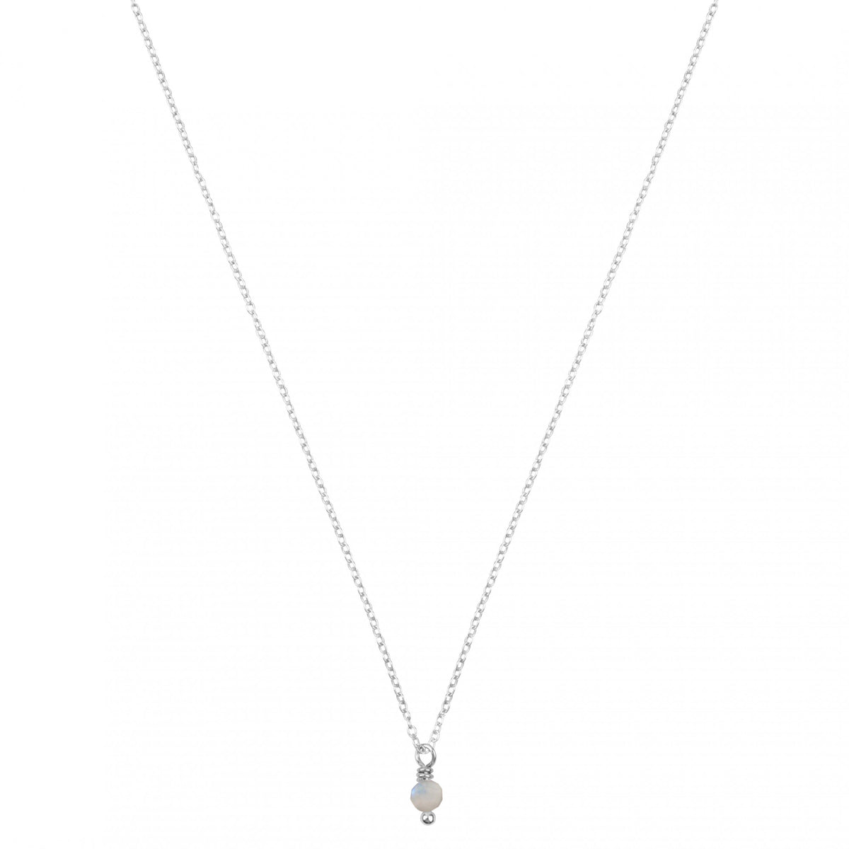 maansteen geboortsteenketting zilver
