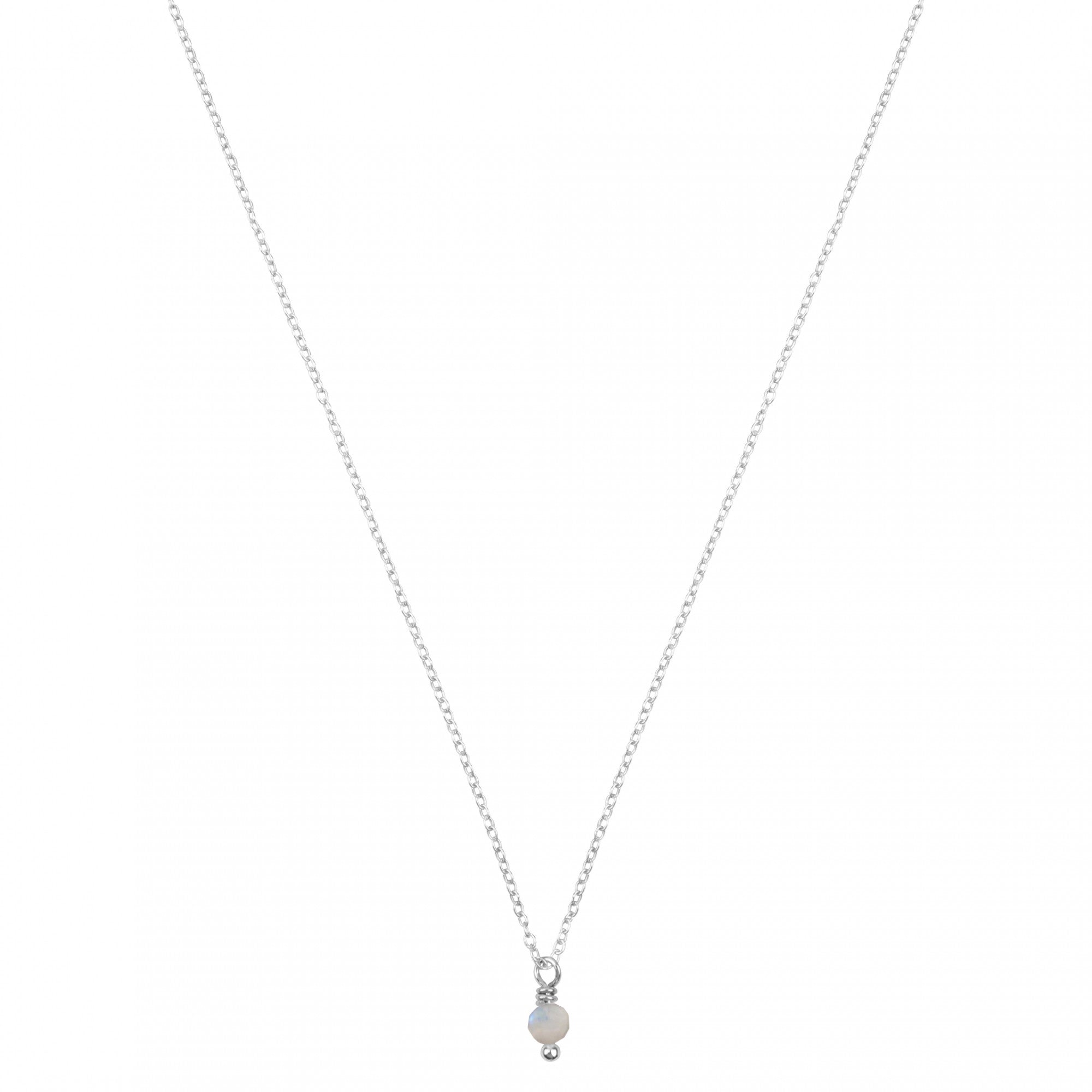 maansteen geboortsteenketting zilver