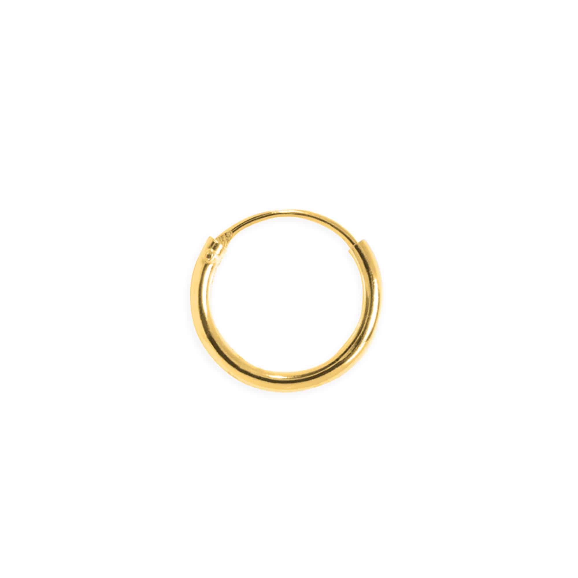 Tiny hoop 12mm verguld zilver