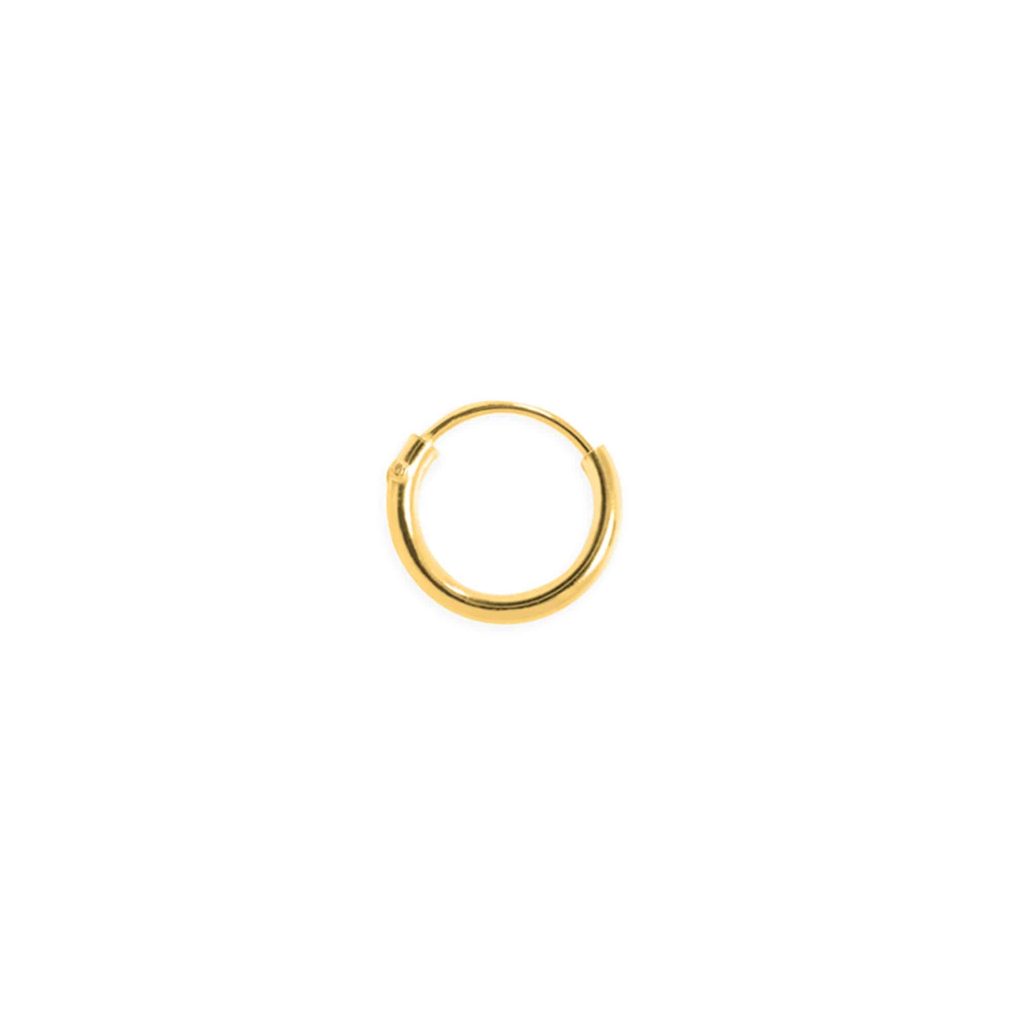 Tiny hoop 8mm verguld zilver