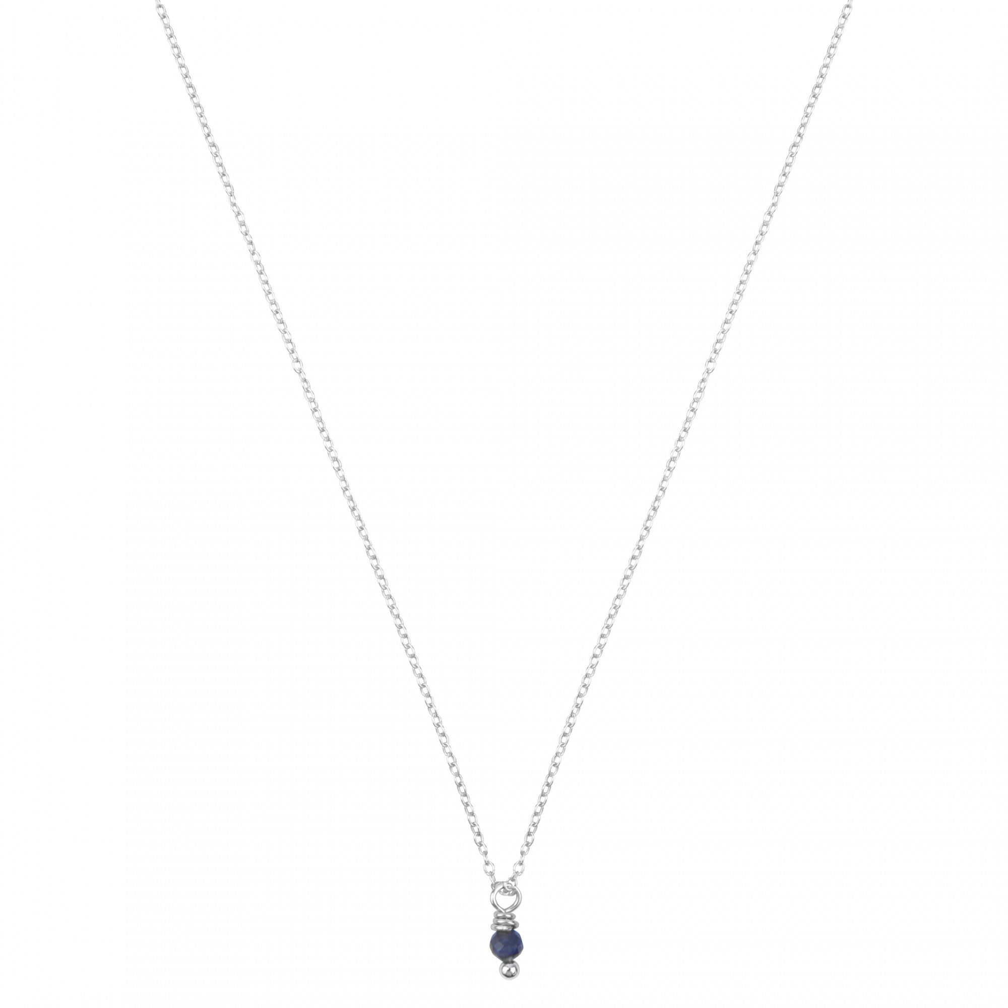 sodaliet geboortsteenketting zilver
