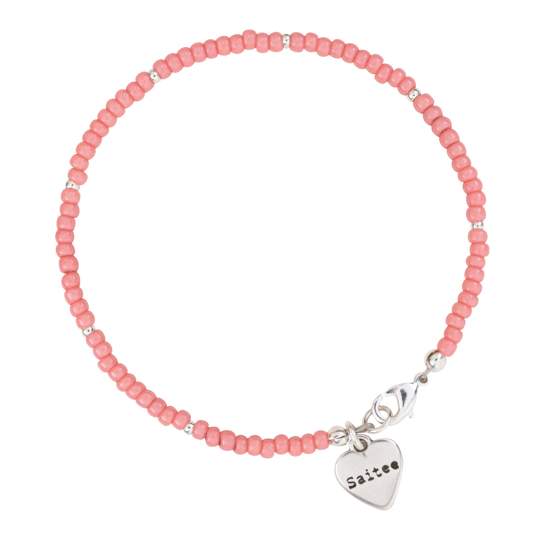 Lucky pink Saitee armbandje