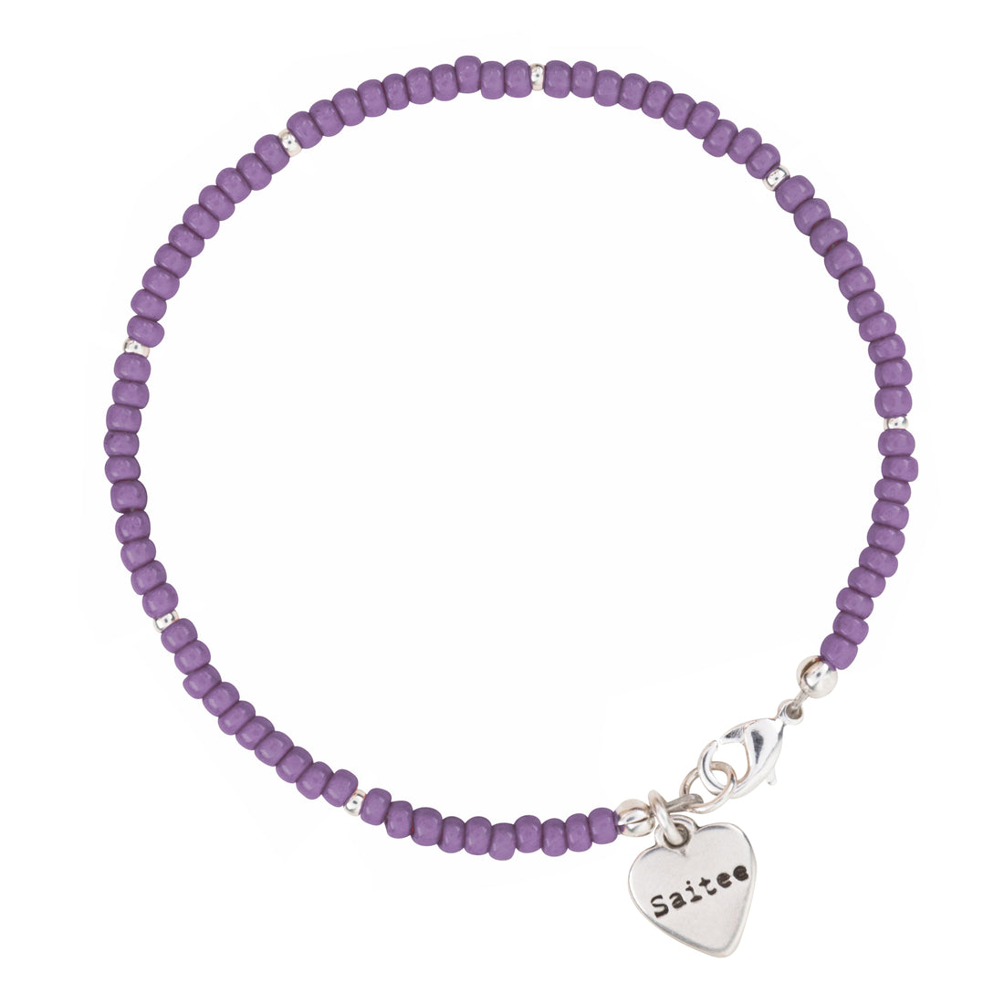 Lucky purple Saitee armbandje