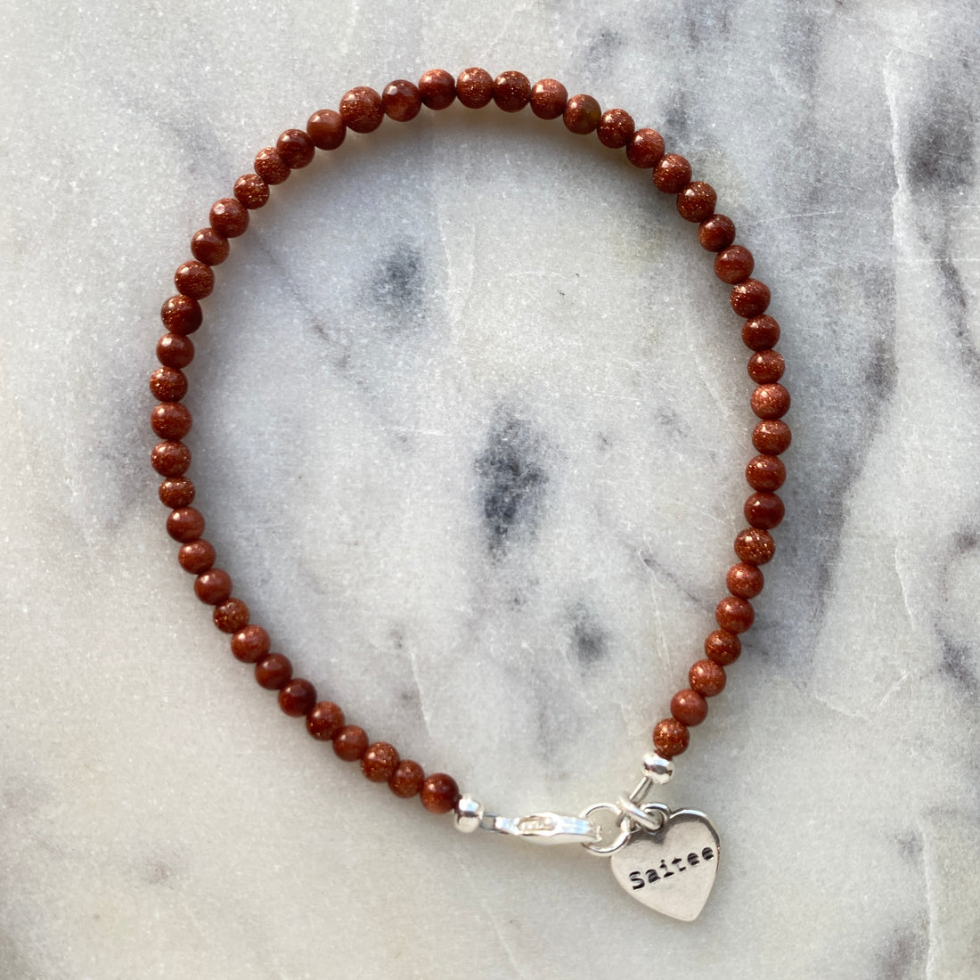 Goudsteen edelsteen armbandje