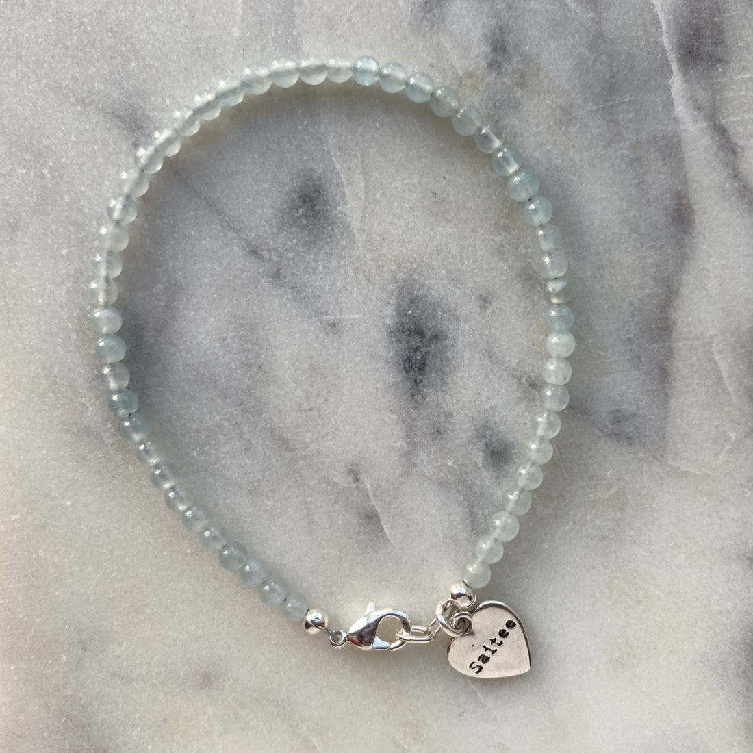 Aquamarijn edelsteen armbandje