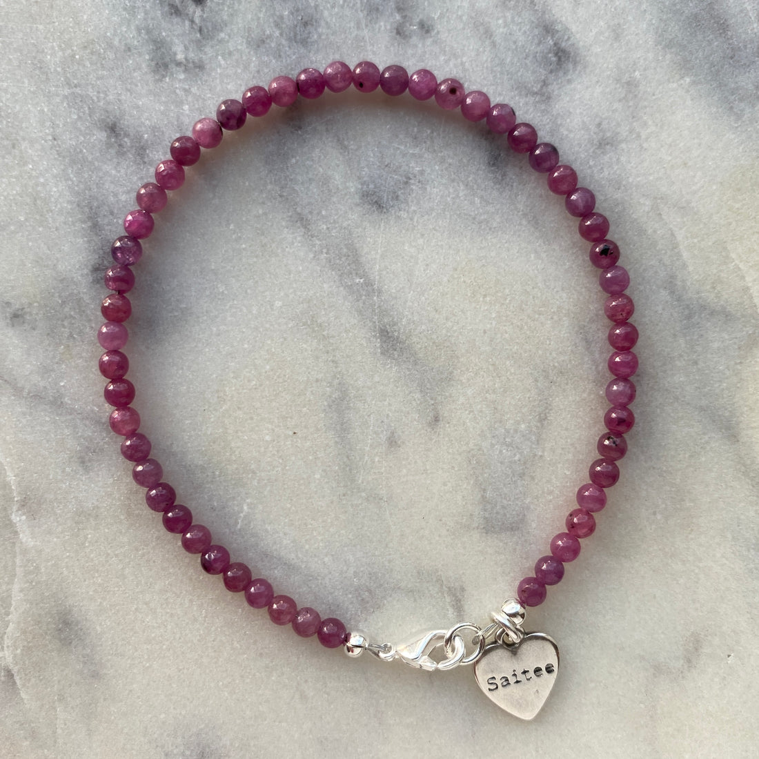 Robijn edelsteen armbandje