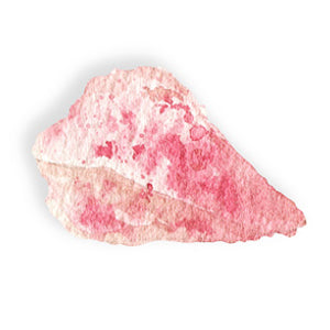 roze rozenkwarts edelsteen getekend