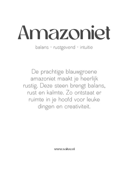 Amazoniet edelsteen kettinkje